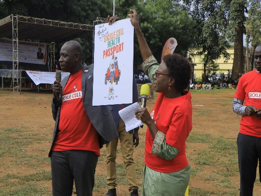 The Minister of Health and National Sickle cell Coordinator at the Event
